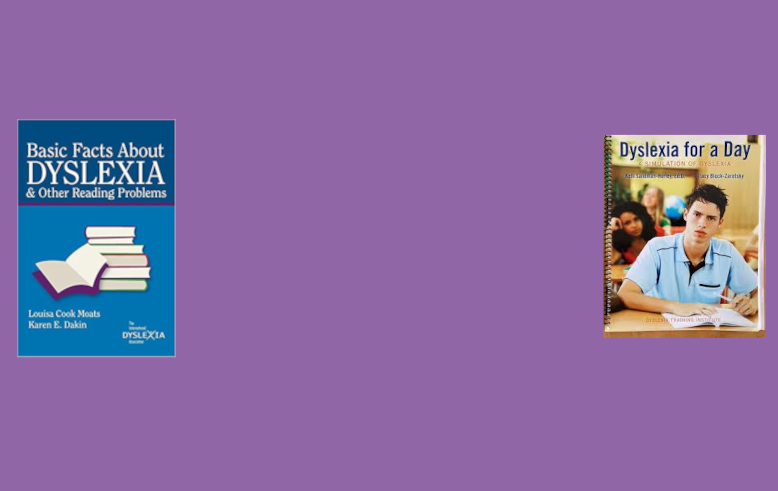 Two book covers: Dyslexia for a day- A simulatiion & Basic Facts about Dyslexia & Other Reading Problems