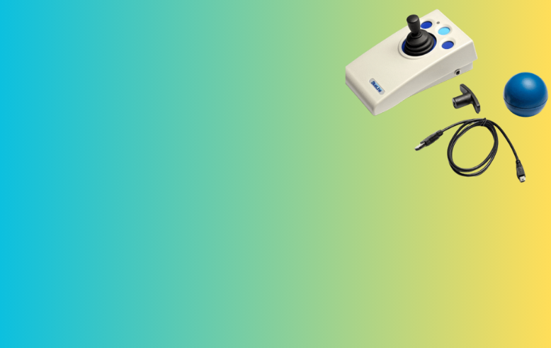 Image of a Blueline Joystick and accessories