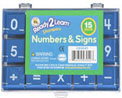 Image 2 of 4. READY 2 LEARN Number and Sign Stamps - Small - Set of 15 - Rubber Math  Stamps for Kids - Numbers 0-9