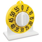 Image 3 of 4. Oversized Tactile Low Vision Short Ring Timer with Stand